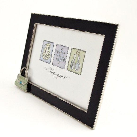 Victoriana Enamel & Silver Fashion Picture Frame - Picture 3 of 5